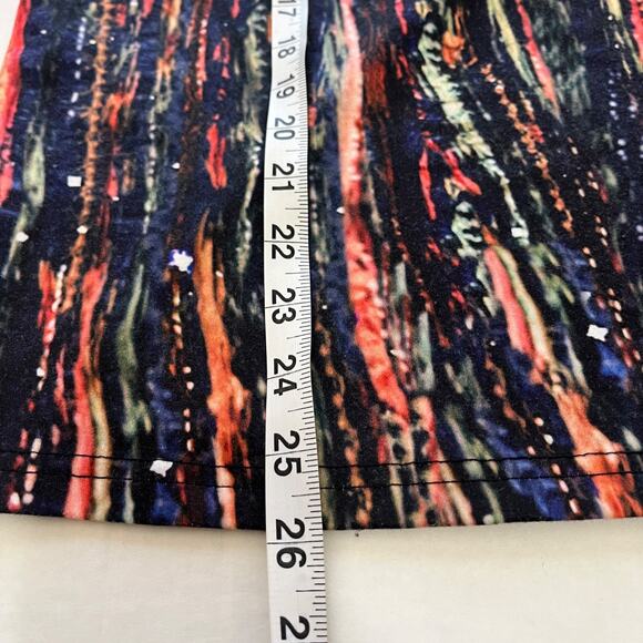 Abstract Brushstroke Print Womens Top Sz L Boho Indie Street Artsy Avant-Garde. - Picture 5 of 6